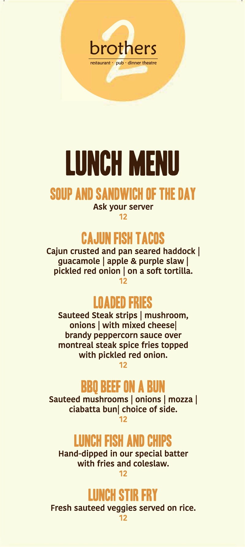 Lunch Menu